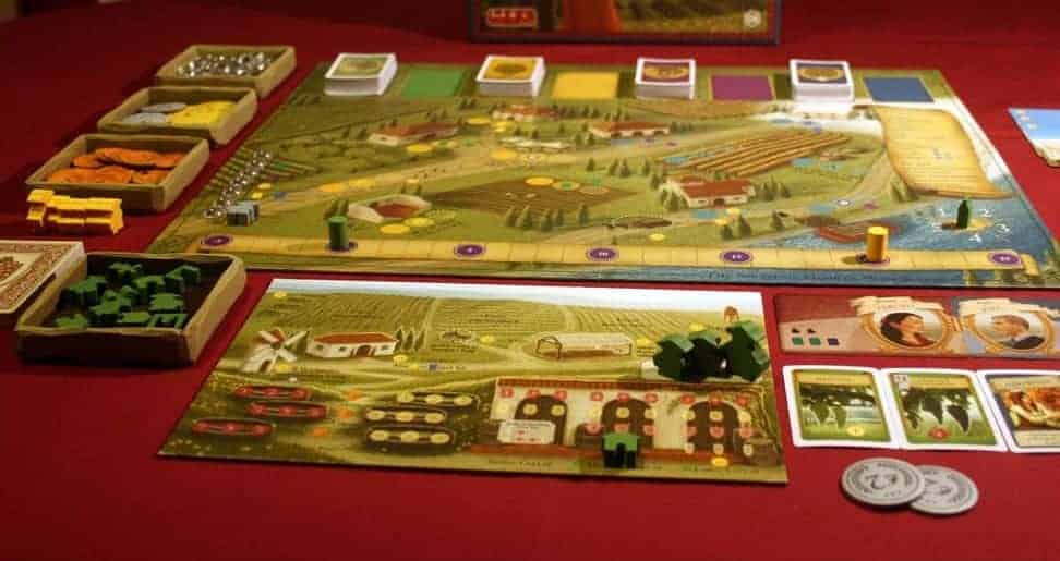 Farming board game type