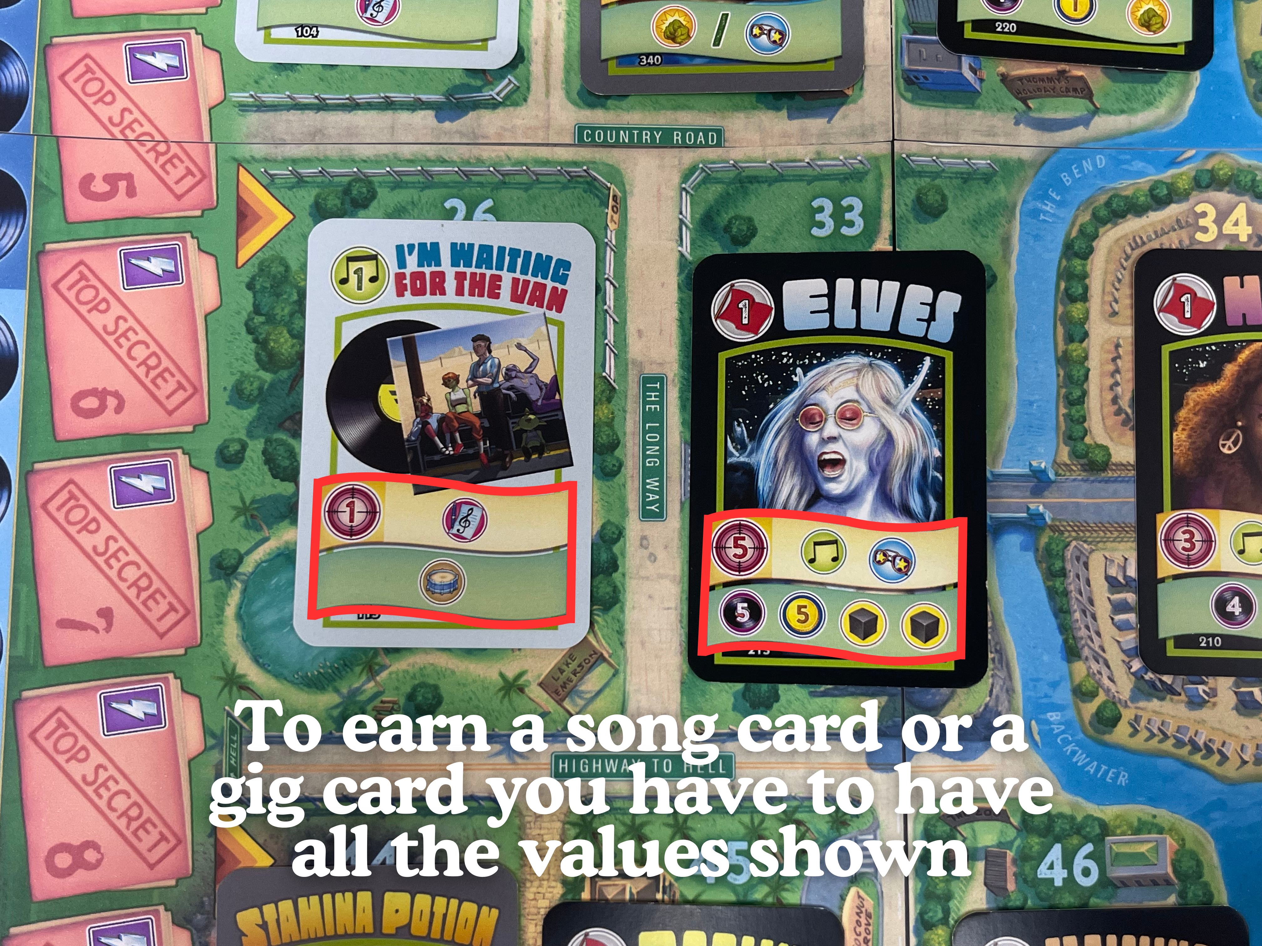 monster rock song and gig card values