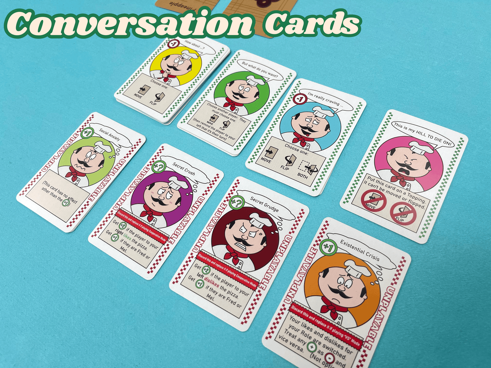 pizza roles conversation cards